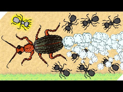 Видео: ПЕРВЫЙ ЖУК В АРМИИ! - Pocket Ants Симулятор Колонии