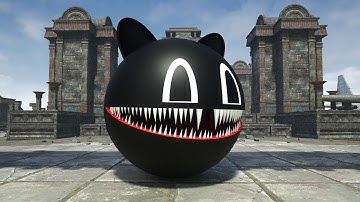 Pacman and Gladiator Robot Team Up to Defeat Spiky Monster and Escape a Labyrinth of Challenges