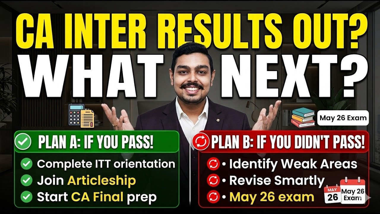 Plan A Plan B for CA inter Jan 26 students awaiting results - YouTube