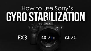 How to use GYRO STABILIZATION for the SONY A7SIII and FX3 screenshot 4