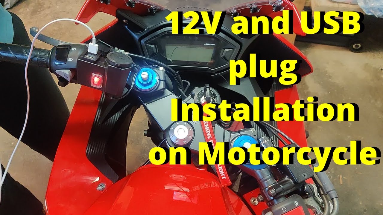 Installation of USB /12V outlet on Motorcycle (2017 Honda CBR 500R ...