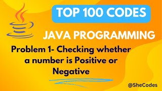 Positive or Negative | JAVA | Top 100 Codes