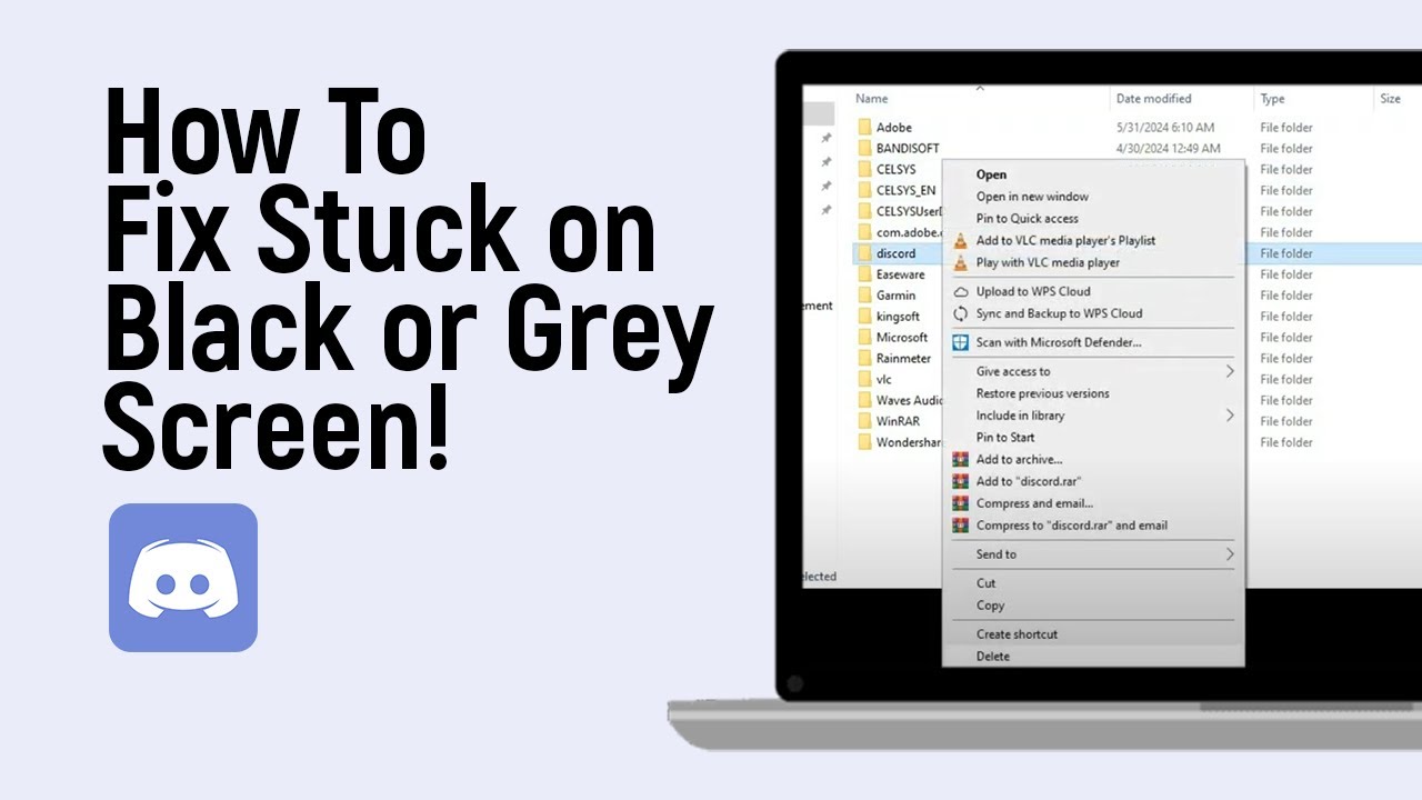 How To Fix Discord Stuck on Black or Grey Screen [easy] - YouTube