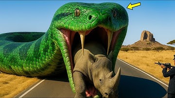 Heroic Rescue Team Fights Giant Python to Save the Rhino from Certain Doom 🐍⚡️