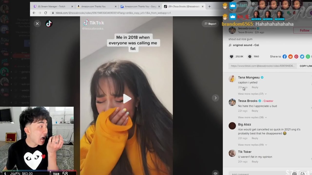 RiceGum Reacts To Tessa Brooks Calling Him Out On TikTok