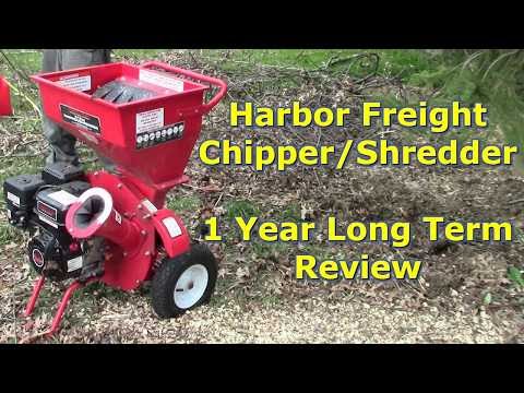 Harbor Freight Wood Chipper & Shredder 1 Year Long Term Review by @GettinJunkDone