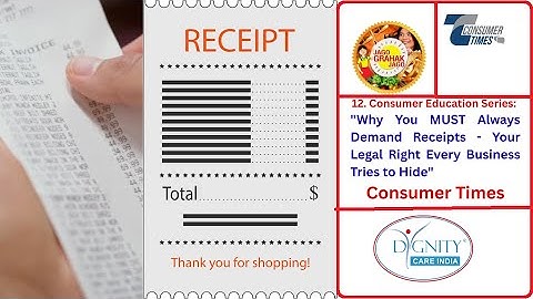 12. Consumer Education Series: "The Receipt Rule Every Smart Consumer Follows (But People Ignore)"