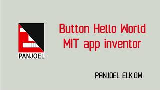 Button Hello World - MIT app inventor