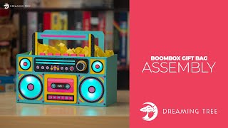 SVG File - Boombox Gift Bag - Assembly Tutorial (Cricut, Silhouette, ScanNCut)