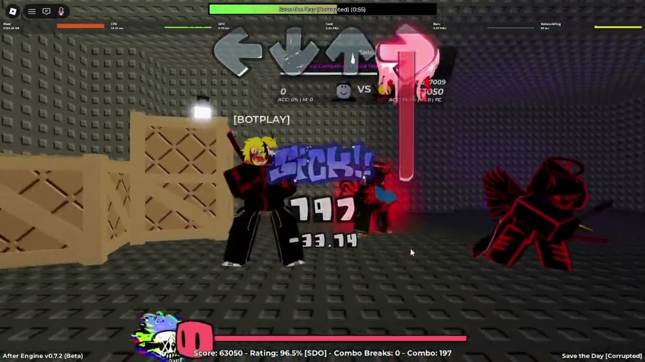 If corrupted Newbie vs Techno was an FNF mod! (Roblox Project: Afternight)