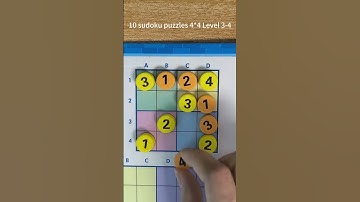 Sudoku Puzzles 4*4 Level 3-4  #sudokupuzzles  #sudokuforbeginners #sudokudailychallenge #数独
