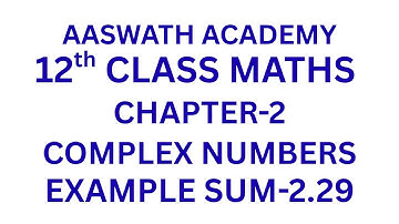 complex number chapter 2 example 2.29-tamilnadu syllabus