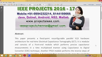 A New Parallel VLSI Architecture for Real Time Electrical Capacitance Tomography