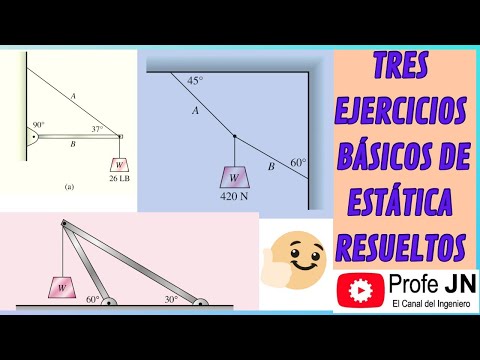 ESTATICA: 3 EJERCICIOS BASICOS RESUELTOS - FISICA DE TIPPENS EJERCICOS 4-37; 4-39 Y 4-43  @profejn