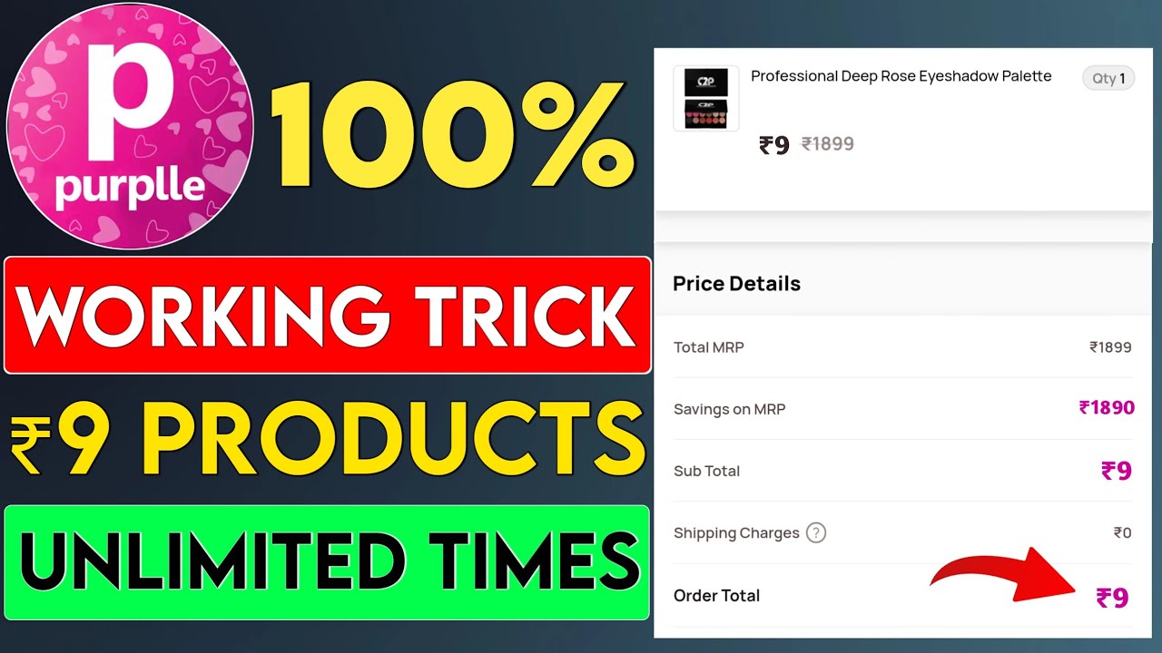 Purplle 9 Rs Order Trick | Purplle 9 Rs Sale | Purplle 9 Rs Offer | Free Products Today |