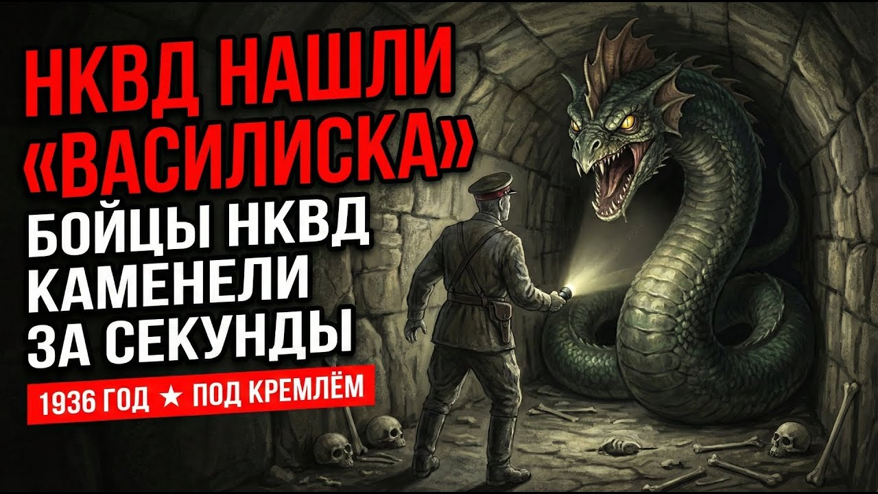 НКВД НАШЛИ «ВАСИЛИСКА» ПОД КРЕМЛЕМ. Он убивал взглядом | Секретный тоннель