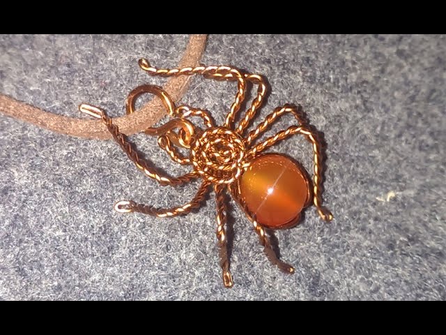 Spider pendant - handmade copper jewelry 110 