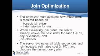 All About Joins Webinar - Chapter 2: Joins Optimization