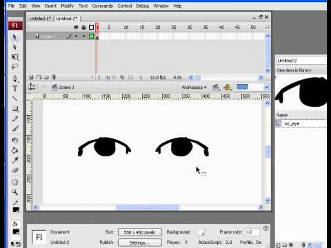 Animate a Character with Blinking Eyes in Flash - Part 3 - YouTube