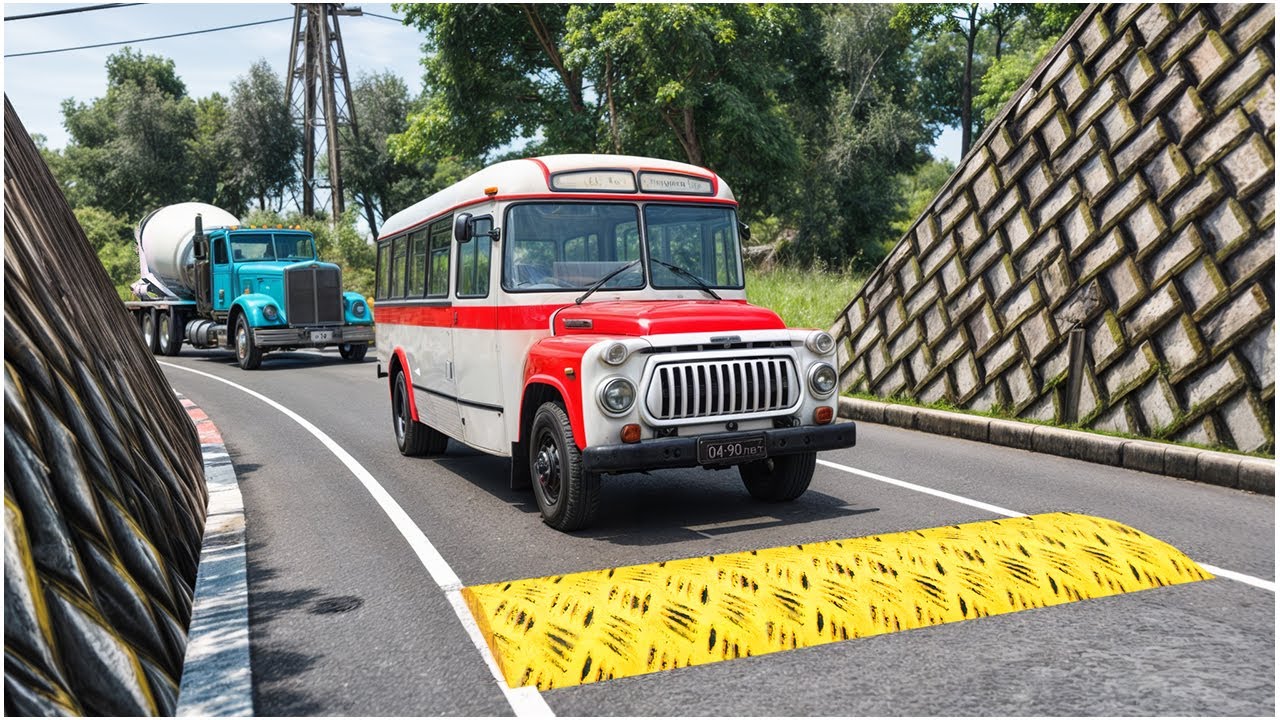 Trucks and Cars vs Speed Bumps #26 #usa #taxes #ohio #california | TBNG-Speed-Bump-Dio #trucks