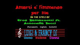 Eros Ramazzotti ft. Antonella Bucci - Amarti e' l'immenso per me "Sincro (L&F) Karaoke"