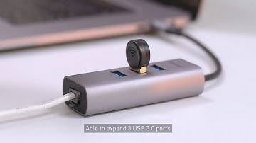 Baseus Enjoy series Type-C to USB3.03+RJ45 port HUB Adaptörü