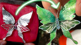 How to Make Super Stunning Enamel Butterfly Jewelry |如何製作超級令人驚嘆的琺瑯蝴蝶首飾