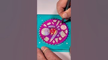 #shorts - Red stencil creates incredible spirographs #loopart #spirograph