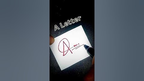 A Letter Signature Style | Signature ideas | Signature Design #signature #letter #viral #shorts