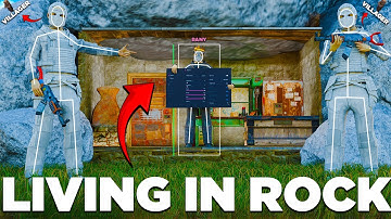 I Lived in a ROCK for 24 HOURS While Using CHEATS - Rust Cheats