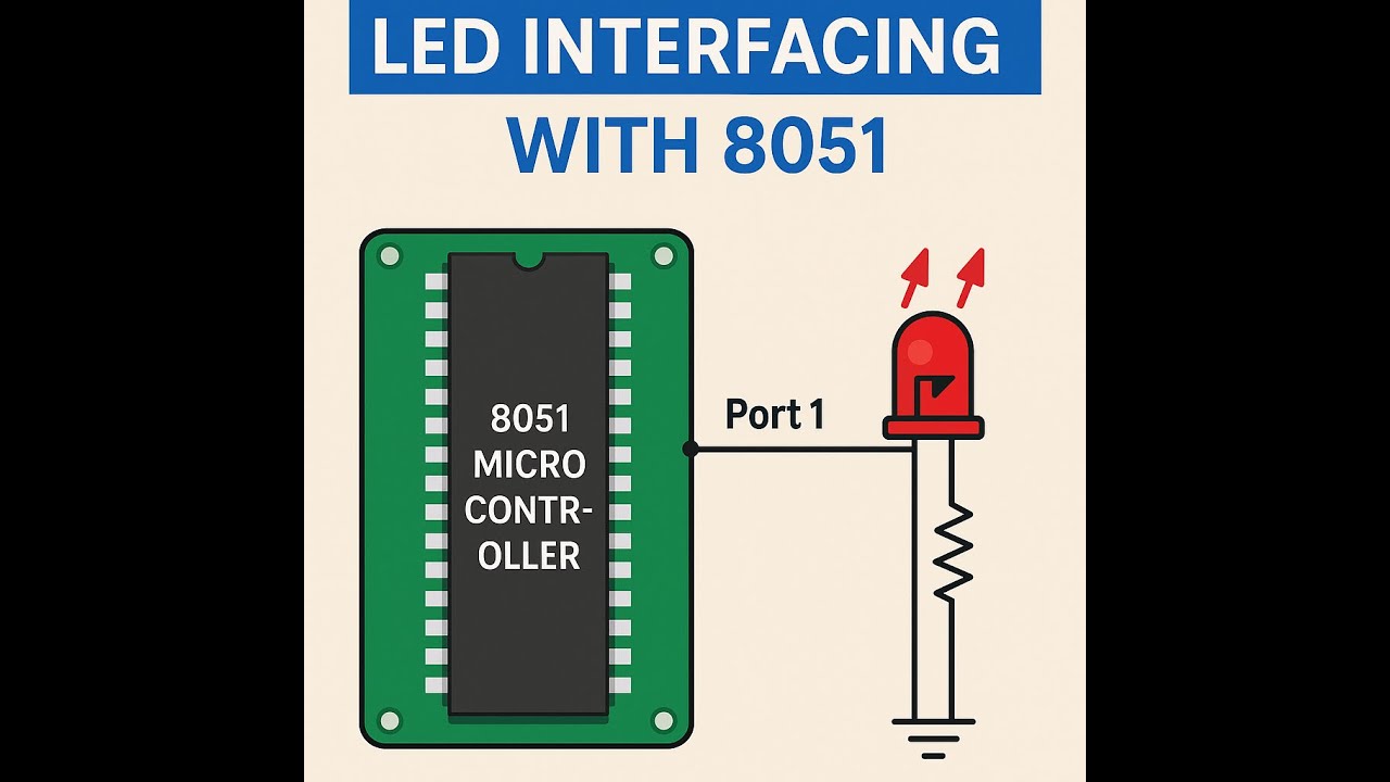 LED interfacing with 8051 - YouTube