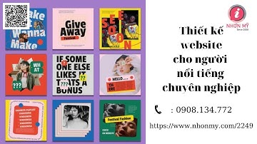 Thiết kế website cho người nổi tiếng chuyên nghiệp | Nhơn Mỹ