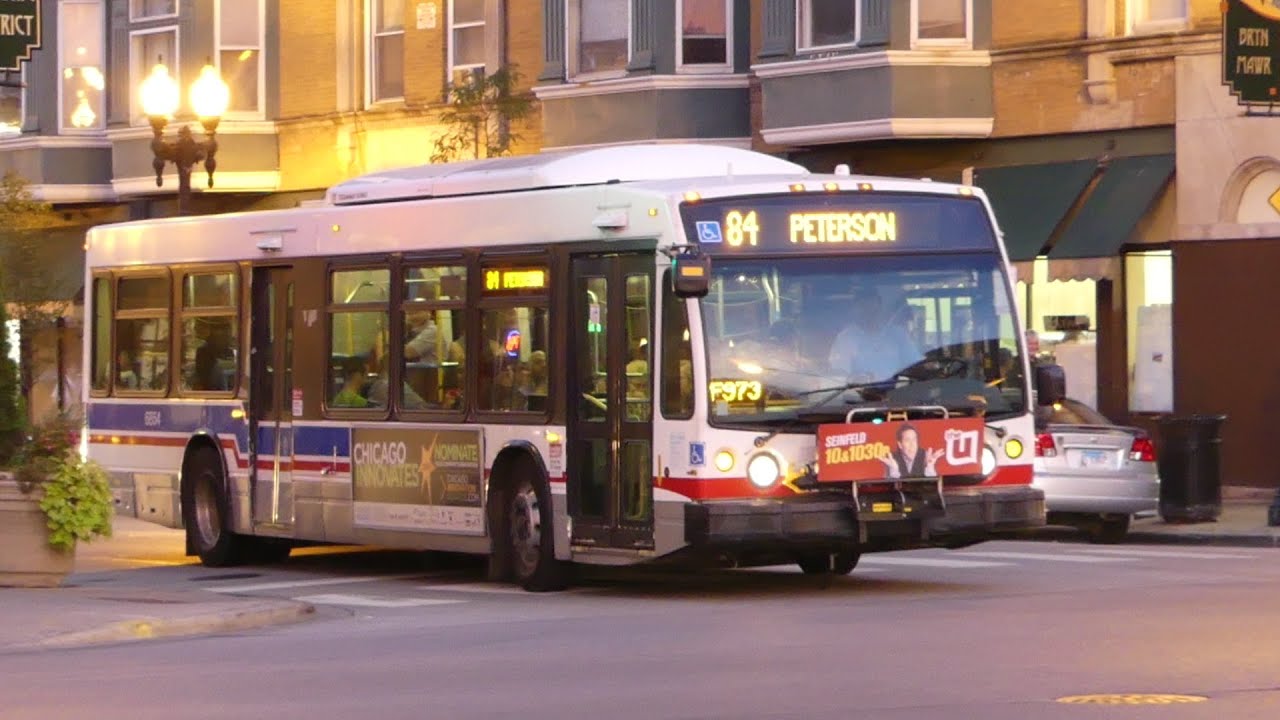 CTA Bus: 2002 & 2016 Nova-LFS Routes 84 Buses #6854 & #8273 at Broadway/North Ridge (Evening)