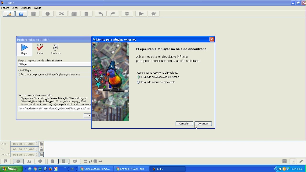 Caminho para ligar SMplayer ao Jubler