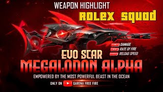 Evo Alpha Megalodon Scar Upgrade level 3 to Level 4 Free Fire | Rolex squad#freefire#garenafreefire
