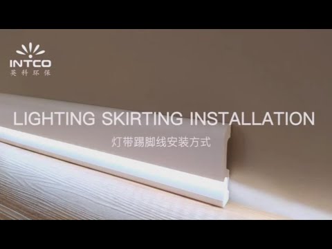 How to install LED light skirting board - INTCO JX182-W Moulding