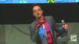 Comic-Con 2012 Robert Downey Jr. Surprises Fans in Hall H