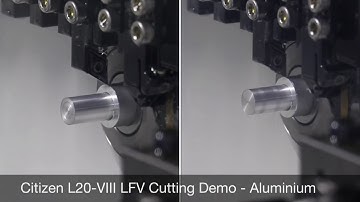 Citizen L20-VIII LFV Cutting Demo - Aluminium
