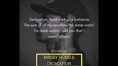 Tribute to Nipsey hussle/with his famous quotes