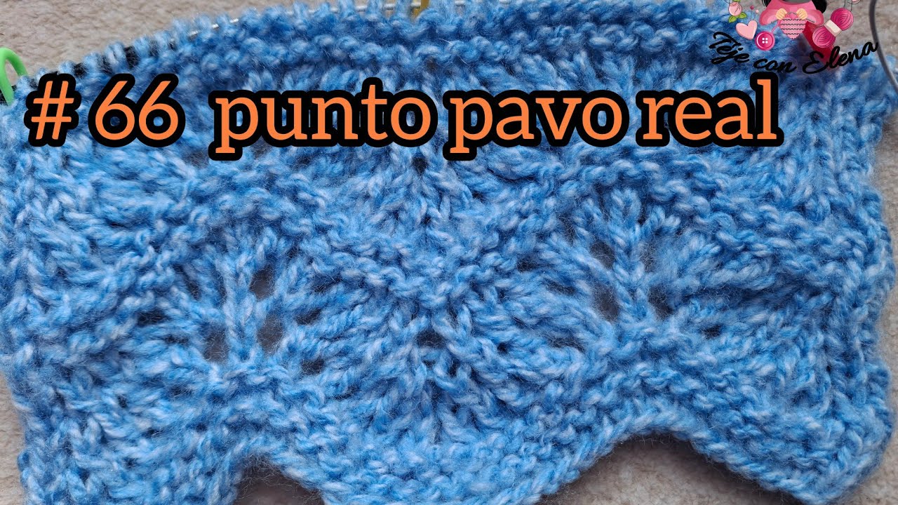 # 65 punto pavorreal a dos agujas 