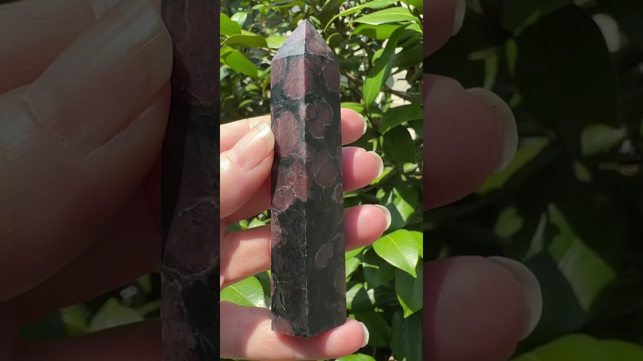 Garnet & Astrophyllite Tower #10