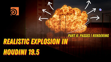 Part 6: Light It Up! Pyro Bake, Passes & Volume Rendering in Houdini #explosion #beginners #tutorial