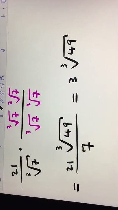 Rationalize the Cube Root - YouTube