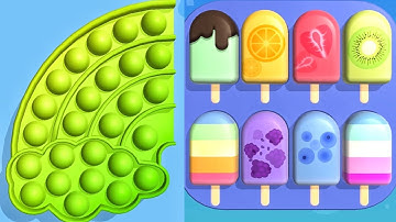 Pop Us Game! Satisfying Sounds and Relaxing ASMR slicing video Level 385-405