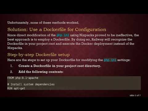 How to Modify php.ini for Laravel on Railway Using Nixpacks