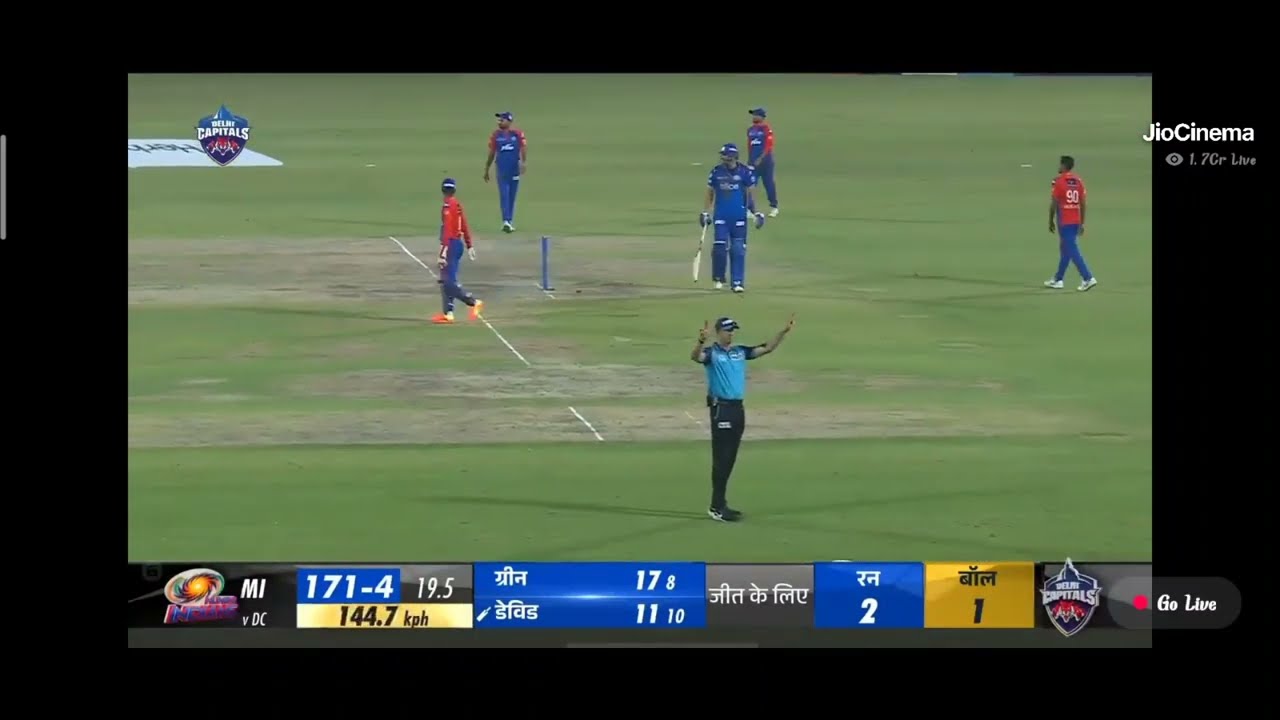 MI vs DC last over full thriller