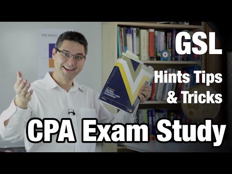 CPA exam study hints for GSL  - Video #1