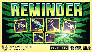 PSA: Some Old Iron Banner Weapons Got New Perks! Heres Whats Changed