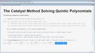 The Catalyst Method Solving Quintic Polynomials