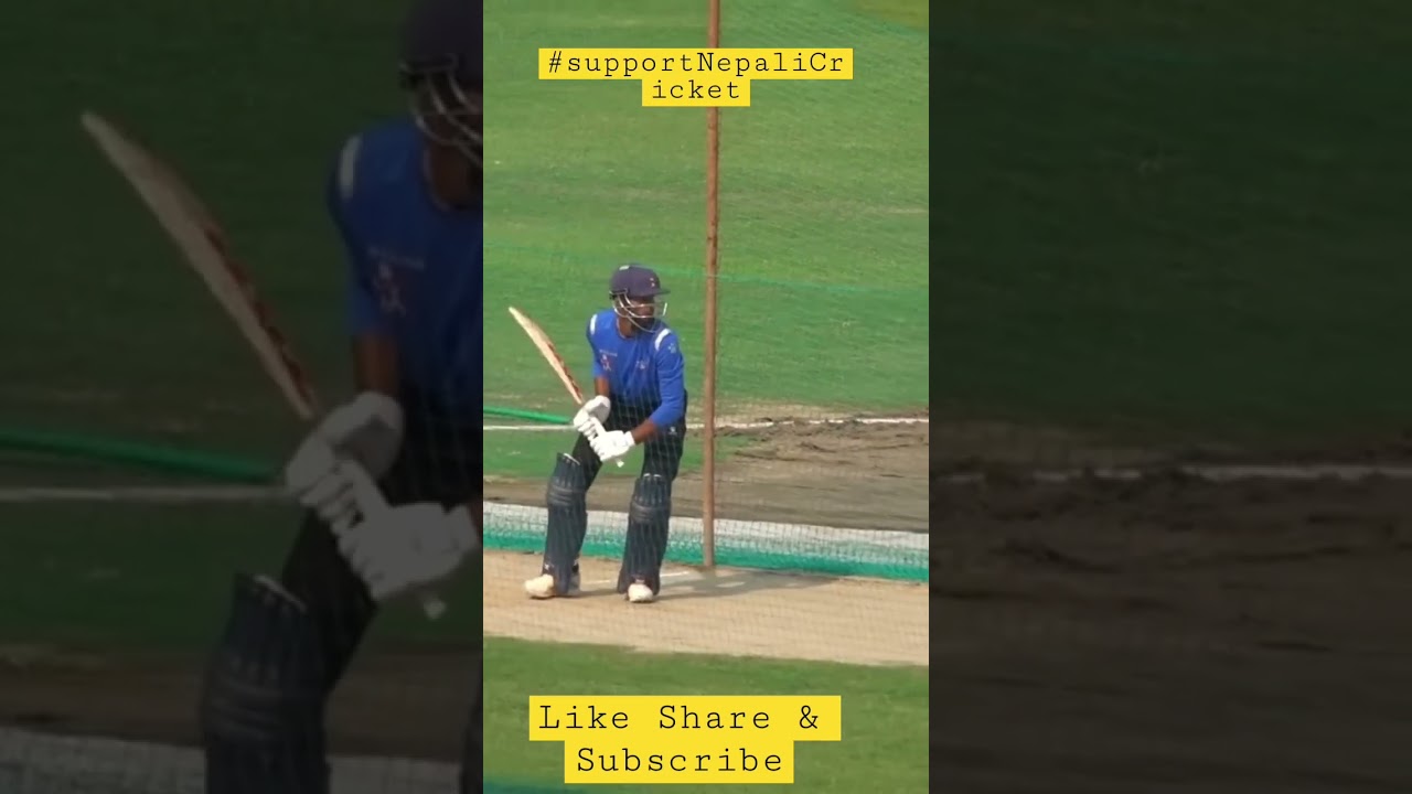 Nepali Cricketer practicing at TU Ground 